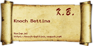 Knoch Bettina névjegykártya