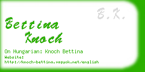 bettina knoch business card